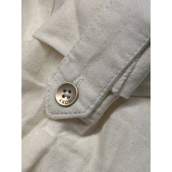 Roxy On The Seashore Linen Pants - Cream- New Size M - Picture 3 of 9